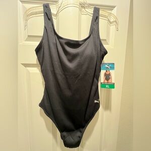 Black Puma One Piece Swimsuit NWT